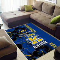 Hawaii Kaiser High School Area Rug Kakau Mix Hibiscus Happy 52nd Anniversary - Wonder Print Shop