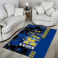 Hawaii Kaiser High School Area Rug Kakau Mix Hibiscus Happy 52nd Anniversary - Wonder Print Shop