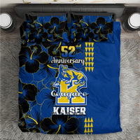 Hawaii Kaiser High School Bedding Set Kakau Mix Hibiscus Happy 52nd Anniversary - Wonder Print Shop