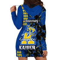 Hawaii Kaiser High School Hoodie Dress Kakau Mix Hibiscus Happy 52nd Anniversary - Wonder Print Shop