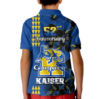 Hawaii Kaiser High School Kid Polo Shirt Kakau Mix Hibiscus Happy 52nd Anniversary - Wonder Print Shop