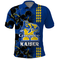 Hawaii Kaiser High School Polo Shirt Kakau Mix Hibiscus Happy 52nd Anniversary - Wonder Print Shop
