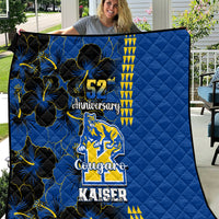 Hawaii Kaiser High School Quilt Kakau Mix Hibiscus Happy 52nd Anniversary - Wonder Print Shop