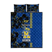 Hawaii Kaiser High School Quilt Bed Set Kakau Mix Hibiscus Happy 52nd Anniversary - Wonder Print Shop