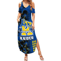 Hawaii Kaiser High School Summer Maxi Dress Kakau Mix Hibiscus Happy 52nd Anniversary - Wonder Print Shop