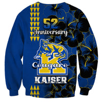 Hawaii Kaiser High School Sweatshirt Kakau Mix Hibiscus Happy 52nd Anniversary - Wonder Print Shop