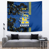 Hawaii Kaiser High School Tapestry Kakau Mix Hibiscus Happy 52nd Anniversary - Wonder Print Shop