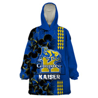 Hawaii Kaiser High School Wearable Blanket Hoodie Kakau Mix Hibiscus Happy 52nd Anniversary - Wonder Print Shop