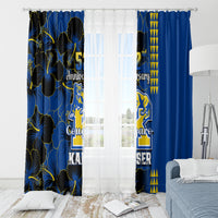 Hawaii Kaiser High School Window Curtain Kakau Mix Hibiscus Happy 52nd Anniversary - Wonder Print Shop