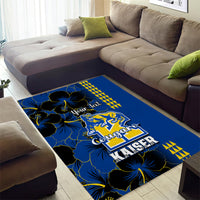 Personalised Hawaii Kaiser High School Area Rug Kakau Mix Hibiscus Happy 52nd Anniversary - Wonder Print Shop