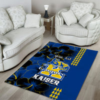 Personalised Hawaii Kaiser High School Area Rug Kakau Mix Hibiscus Happy 52nd Anniversary - Wonder Print Shop