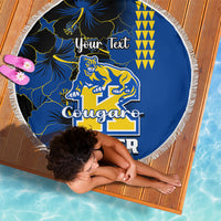 Personalised Hawaii Kaiser High School Beach Blanket Kakau Mix Hibiscus Happy 52nd Anniversary - Wonder Print Shop