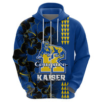 Personalised Hawaii Kaiser High School Hoodie Kakau Mix Hibiscus Happy 52nd Anniversary - Wonder Print Shop