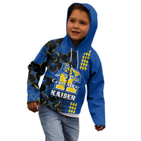 Personalised Hawaii Kaiser High School Kid Hoodie Kakau Mix Hibiscus Happy 52nd Anniversary - Wonder Print Shop