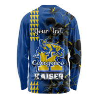 Personalised Hawaii Kaiser High School Long Sleeve Shirt Kakau Mix Hibiscus Happy 52nd Anniversary - Wonder Print Shop