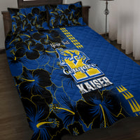Personalised Hawaii Kaiser High School Quilt Bed Set Kakau Mix Hibiscus Happy 52nd Anniversary - Wonder Print Shop