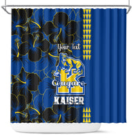 personalised-hawaii-kaiser-high-school-shower-curtain-kakau-mix-hibiscus-happy-52nd-anniversary