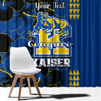 Personalised Hawaii Kaiser High School Window Curtain Kakau Mix Hibiscus Happy 52nd Anniversary - Wonder Print Shop