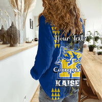 Personalised Hawaii Kaiser High School Women Casual Shirt Kakau Mix Hibiscus Happy 52nd Anniversary - Wonder Print Shop