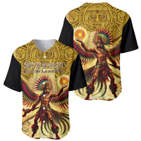 Mexico Panquetzaliztli Baseball Jersey Huitzilopochtli - Aztec God of Sun and War - Wonder Print Shop