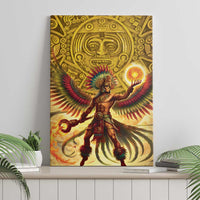 Mexico Panquetzaliztli Canvas Wall Art Huitzilopochtli - Aztec God of Sun and War - Wonder Print Shop