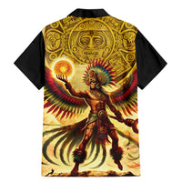 Mexico Panquetzaliztli Family Matching Mermaid Dress and Hawaiian Shirt Huitzilopochtli - Aztec God of Sun and War - Wonder Print Shop