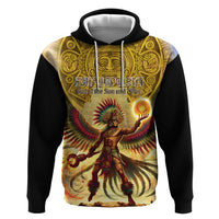 Mexico Panquetzaliztli Hoodie Huitzilopochtli - Aztec God of Sun and War - Wonder Print Shop