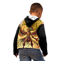 Mexico Panquetzaliztli Kid Hoodie Huitzilopochtli - Aztec God of Sun and War - Wonder Print Shop