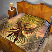 Mexico Panquetzaliztli Quilt Huitzilopochtli - Aztec God of Sun and War - Wonder Print Shop