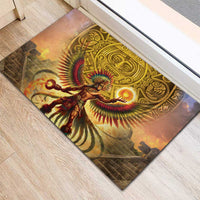 Mexico Panquetzaliztli Rubber Doormat Huitzilopochtli - Aztec God of Sun and War - Wonder Print Shop