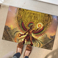 Mexico Panquetzaliztli Rubber Doormat Huitzilopochtli - Aztec God of Sun and War - Wonder Print Shop