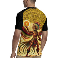 Mexico Panquetzaliztli Rugby Jersey Huitzilopochtli - Aztec God of Sun and War - Wonder Print Shop
