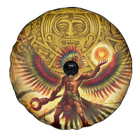 Mexico Panquetzaliztli Spare Tire Cover Huitzilopochtli - Aztec God of Sun and War - Wonder Print Shop