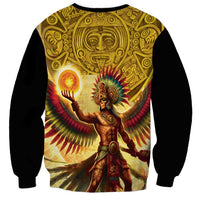 Mexico Panquetzaliztli Sweatshirt Huitzilopochtli - Aztec God of Sun and War - Wonder Print Shop