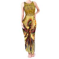 Mexico Panquetzaliztli Tank Maxi Dress Huitzilopochtli - Aztec God of Sun and War - Wonder Print Shop