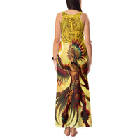 Mexico Panquetzaliztli Tank Maxi Dress Huitzilopochtli - Aztec God of Sun and War - Wonder Print Shop