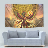 Mexico Panquetzaliztli Tapestry Huitzilopochtli - Aztec God of Sun and War - Wonder Print Shop