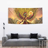 Mexico Panquetzaliztli Tapestry Huitzilopochtli - Aztec God of Sun and War - Wonder Print Shop