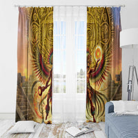 Mexico Panquetzaliztli Window Curtain Huitzilopochtli - Aztec God of Sun and War - Wonder Print Shop