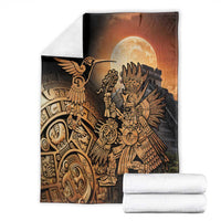 Mexico Warrior Blanket Huitzilopochtli With Aztec Hummingbird