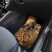Mexico Warrior Car Mats Huitzilopochtli With Aztec Hummingbird - Wonder Print Shop