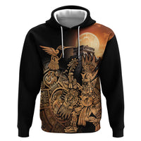 Mexico Warrior Hoodie Huitzilopochtli With Aztec Hummingbird - Wonder Print Shop