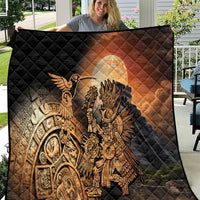 Mexico Warrior Quilt Huitzilopochtli With Aztec Hummingbird - Wonder Print Shop