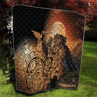 Mexico Warrior Quilt Huitzilopochtli With Aztec Hummingbird - Wonder Print Shop