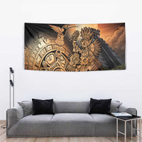 Mexico Warrior Tapestry Huitzilopochtli With Aztec Hummingbird - Wonder Print Shop