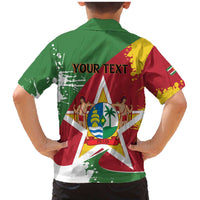 Personalized Suriname Independence Day Family Matching Mermaid Dress and Hawaiian Shirt Coat Of Arms - Flag Style - Wonder Print Shop