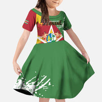Personalized Suriname Independence Day Family Matching Mermaid Dress and Hawaiian Shirt Coat Of Arms - Flag Style - Wonder Print Shop