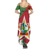 Personalized Suriname Independence Day Family Matching Summer Maxi Dress and Hawaiian Shirt Coat Of Arms - Flag Style - Wonder Print Shop