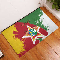 Personalized Suriname Independence Day Rubber Doormat Coat Of Arms - Flag Style - Wonder Print Shop
