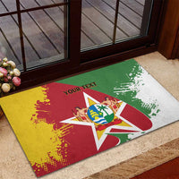 Personalized Suriname Independence Day Rubber Doormat Coat Of Arms - Flag Style - Wonder Print Shop